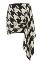 Daniele Carlotta Houndstooth High Waisted Mini Skirt