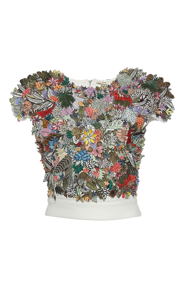 Rahul Mishra 3d Tropical Forest Cluster Crop Top