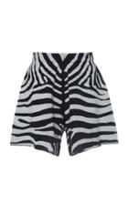 Moda Operandi Alanui Zebra-print Cashmere Shorts Size: M