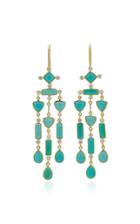 Amrapali Rashmika 18k Gold Turquoise And Diamond Earrings