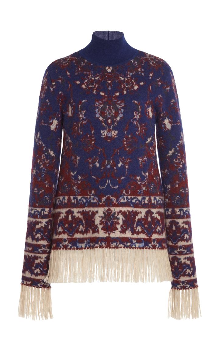 Moda Operandi Paco Rabanne Fringed Jacquard Sweater