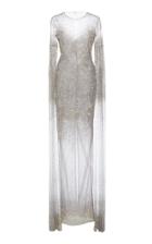 Pamella Roland Beaded Tulle Gown