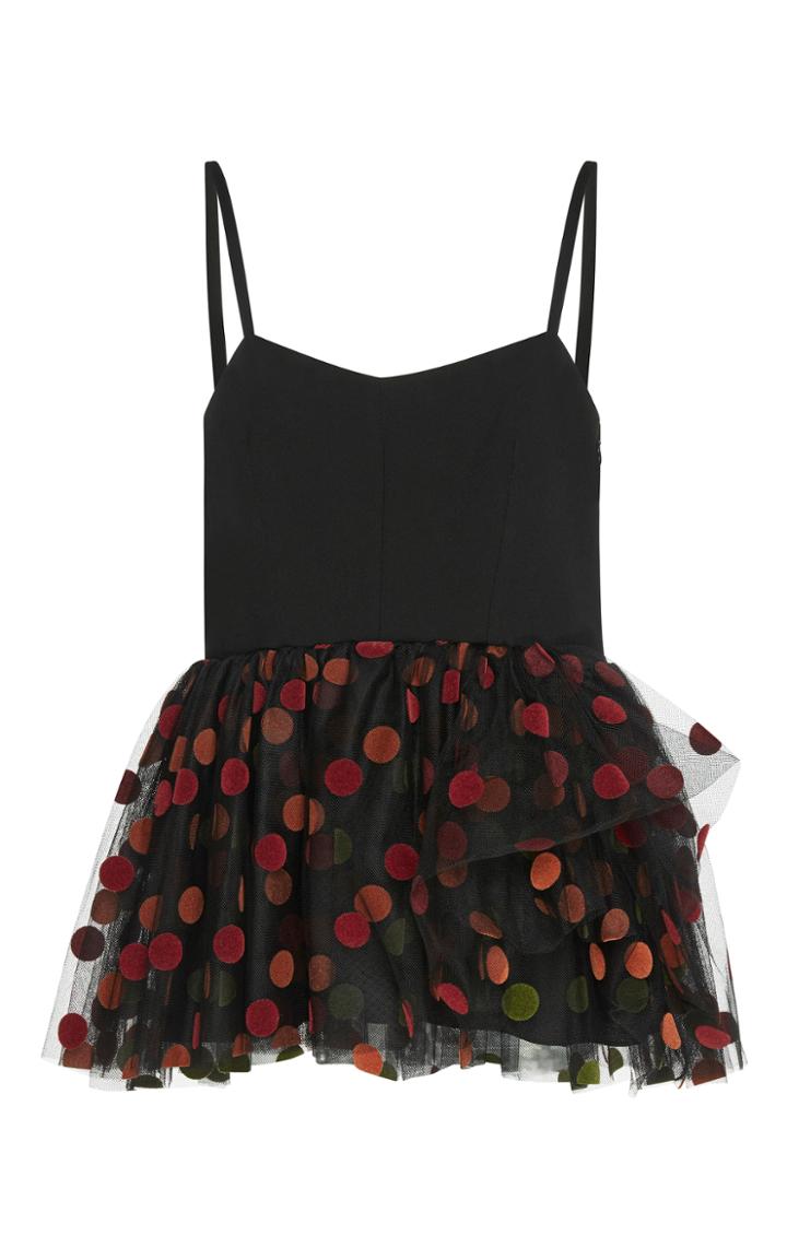 Isa Arfen Flocked Tulle Tutu Top