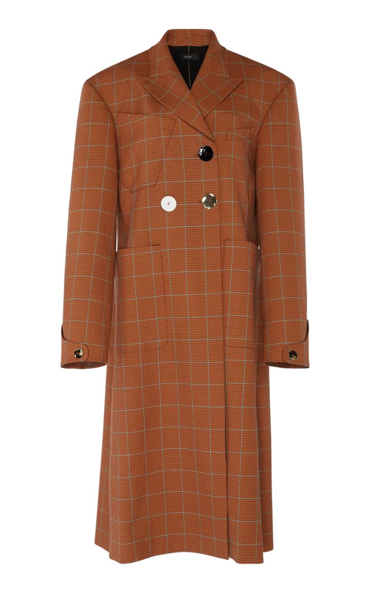 Ellery Comet Oversized Plaid Coat
