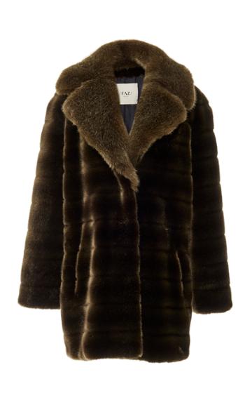 Faz Not Fur Faux Fur Swagger Coat