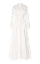 Brandon Maxwell Exclusive Long Sleeved Cotton Caftan Gown