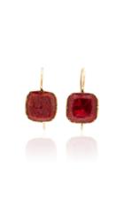 Vela One-of-a-kind Georgian Red Paste Earrings