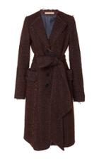 Brock Collection Portland Collarless Belted Boucl Coat