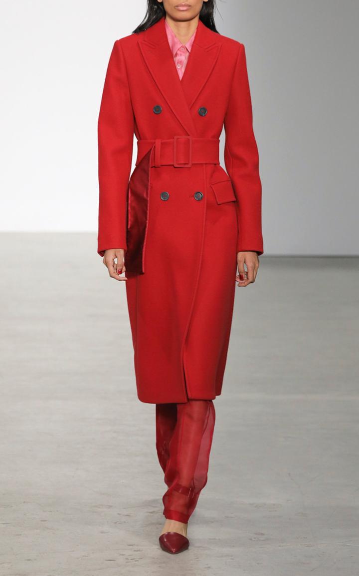 Helmut Lang Tailored Double-breasted Wool-blend Trench Coat