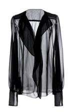 Oscar De La Renta V-neck Tassel Blouse