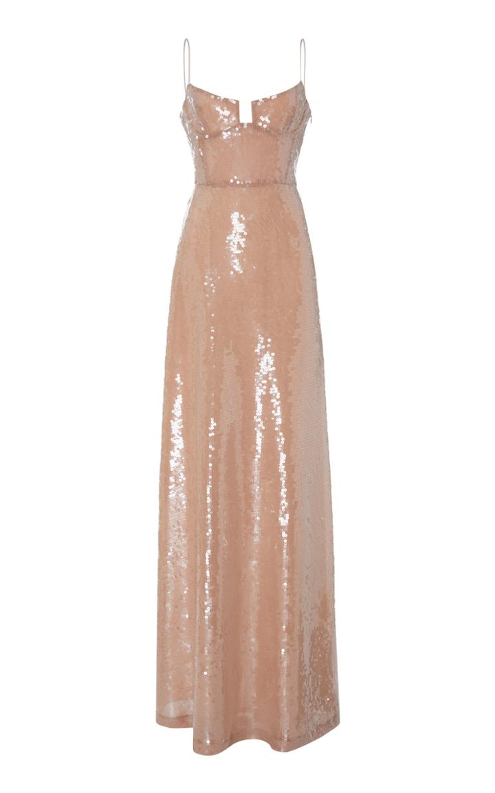 Galvan Phoebe Sequin-embellished Crepe Gown