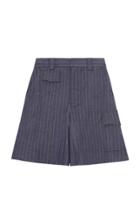 Moda Operandi Ganni Stretch Stripe Suiting Shorts
