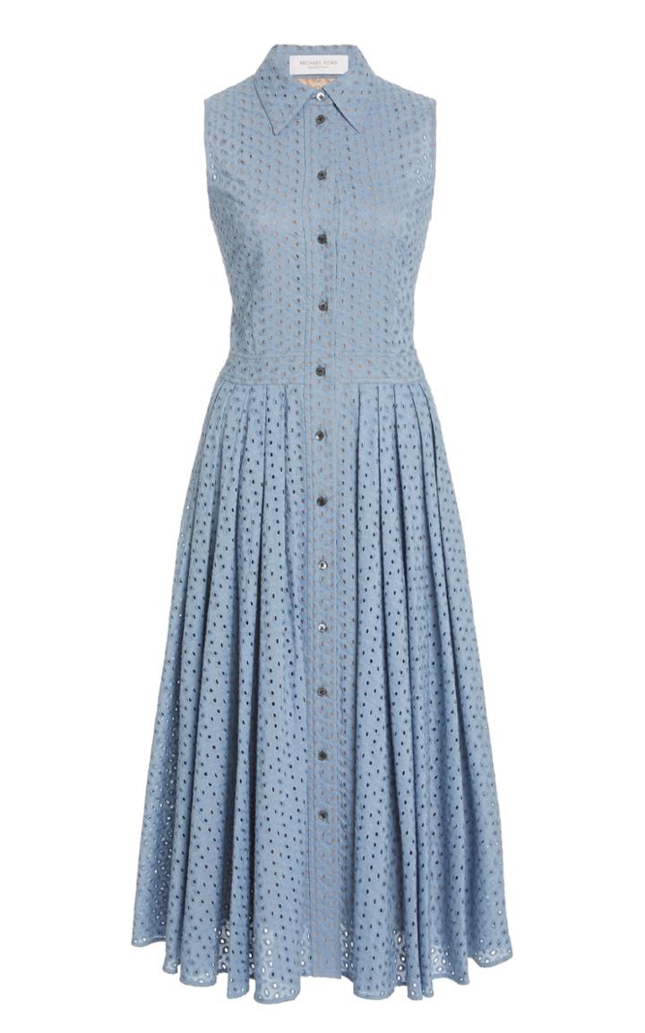 Moda Operandi Michael Kors Collection Sleeveless Broderie Anglaise Shirt Dress