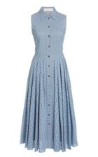 Moda Operandi Michael Kors Collection Sleeveless Broderie Anglaise Shirt Dress