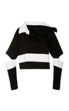 Monse Wide Stripe Polo Sweater