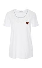 Kalyah Fringe Embellished T-shirt