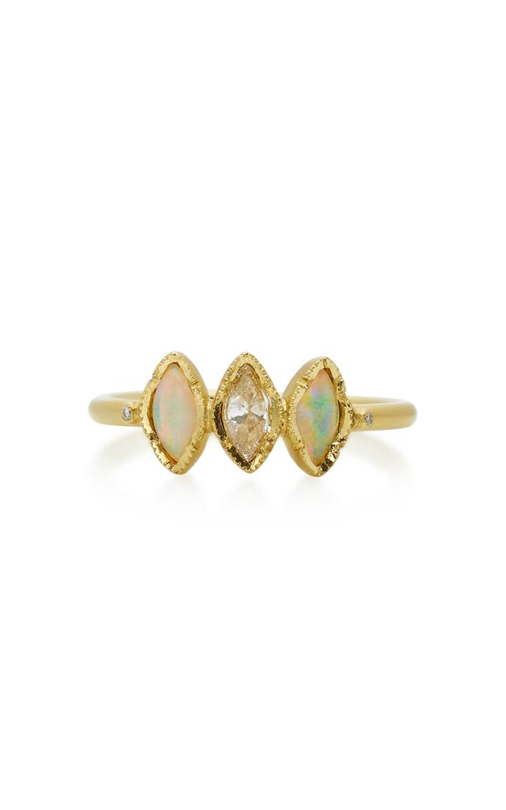 Brooke Gregson Triple Marquise Opal Diamond Ring