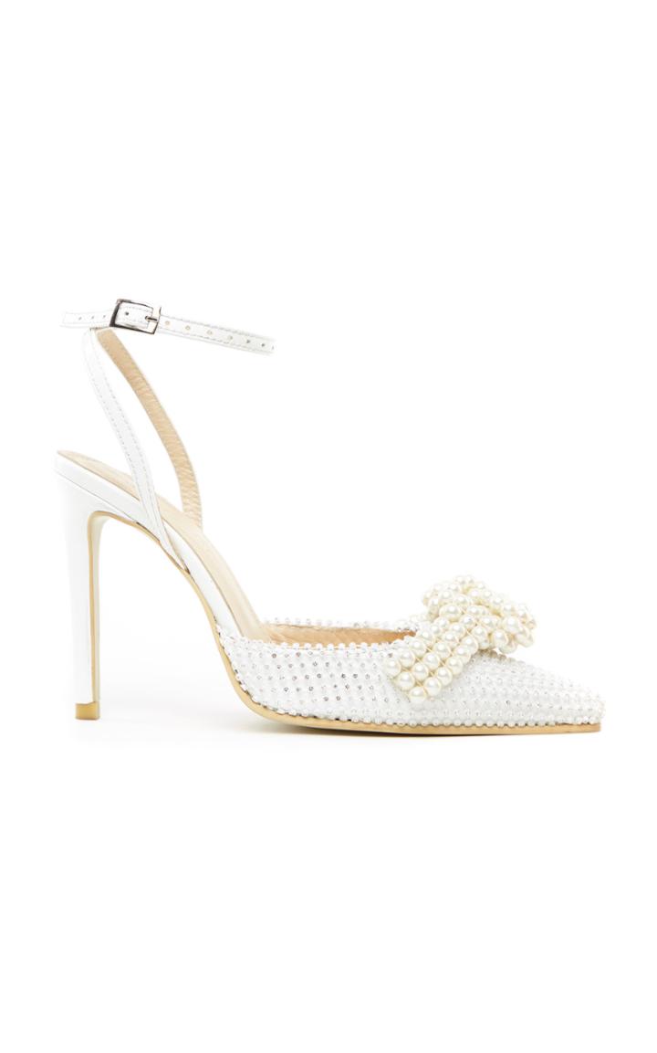 Moda Operandi Mach & Mach Sparkling Pearl Pumps Size: 36