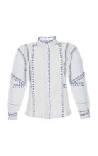 Luisa Beccaria Linen Embroidered Shirt