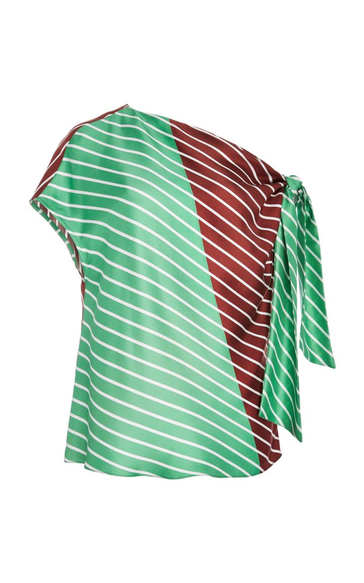 Tibi Asymmetrical Tie Top