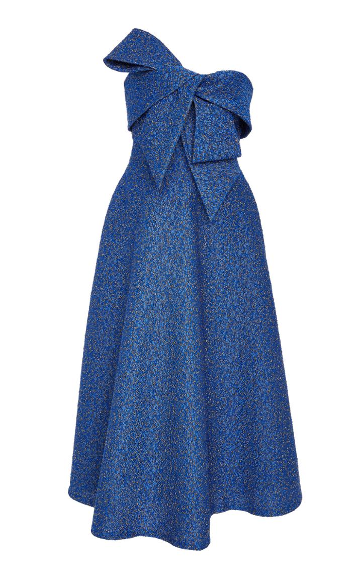 Lela Rose Bow Front Strapless Dress