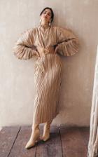 Moda Operandi Cult Gaia Akilah Cutout Pliss Midi Dress