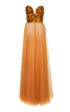 J. Mendel Embroidered Strapless Gown