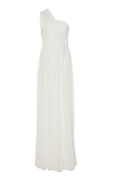 Narciso Rodriguez One-shoulder Silk-georgette Gown