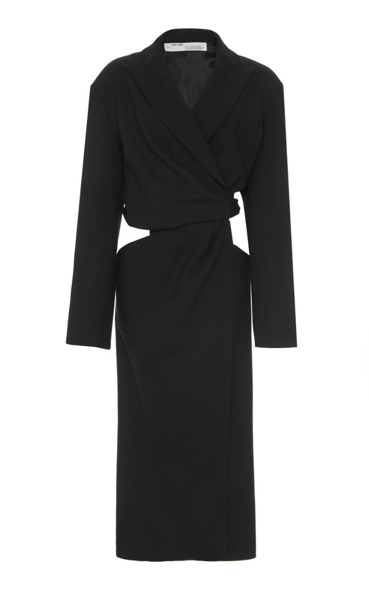 Off-white C/o Virgil Abloh Cut-out Crepe Wrap Dress