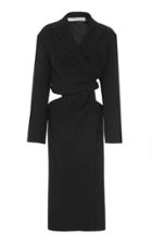Off-white C/o Virgil Abloh Cut-out Crepe Wrap Dress