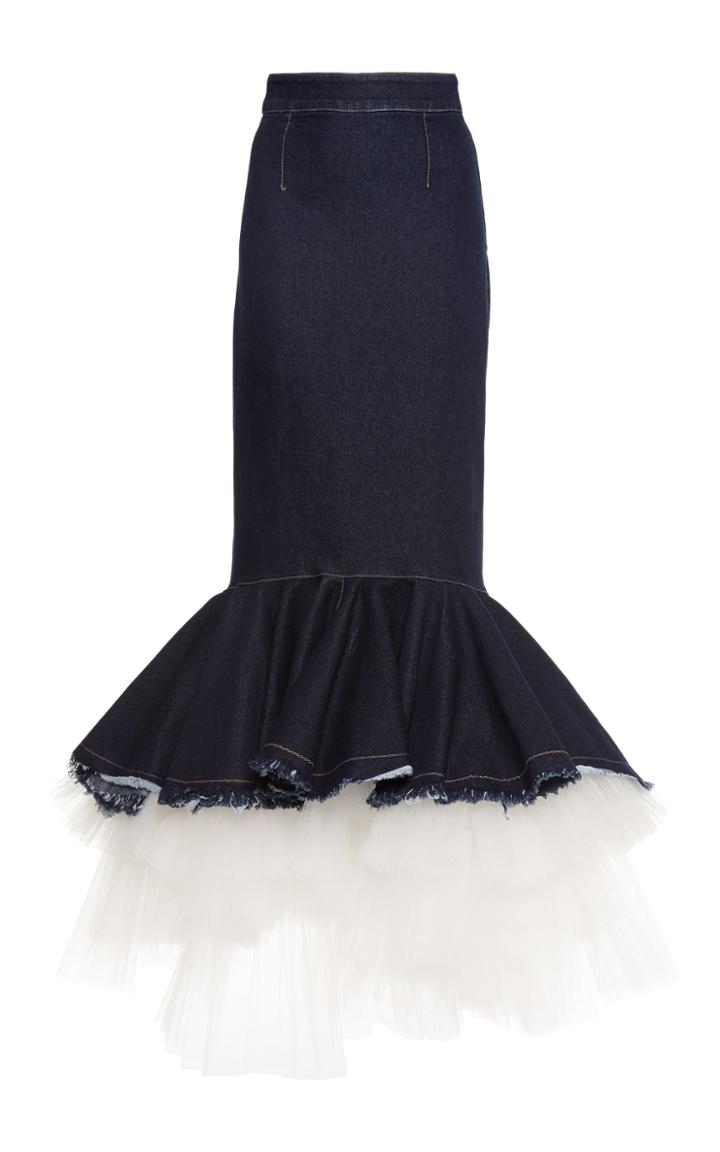 Maria Lucia Hohan Afya Denim Tulle Skirt