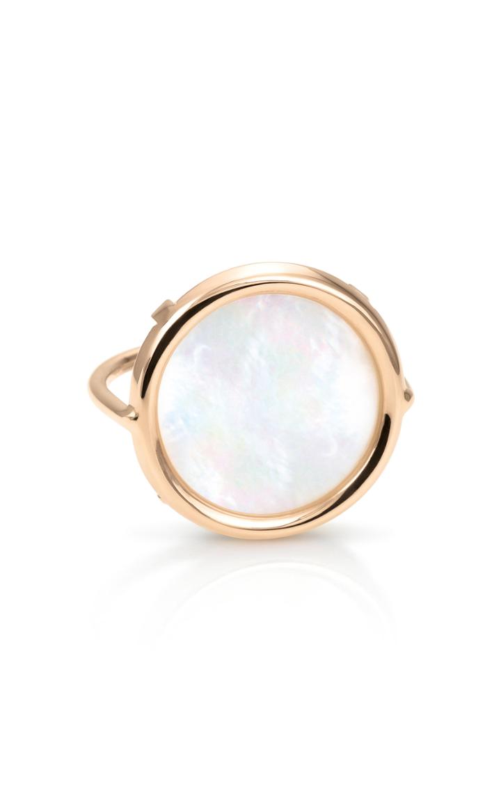 Ginette Ny 18k Rose Gold Mother-of-pearl Disc Ring