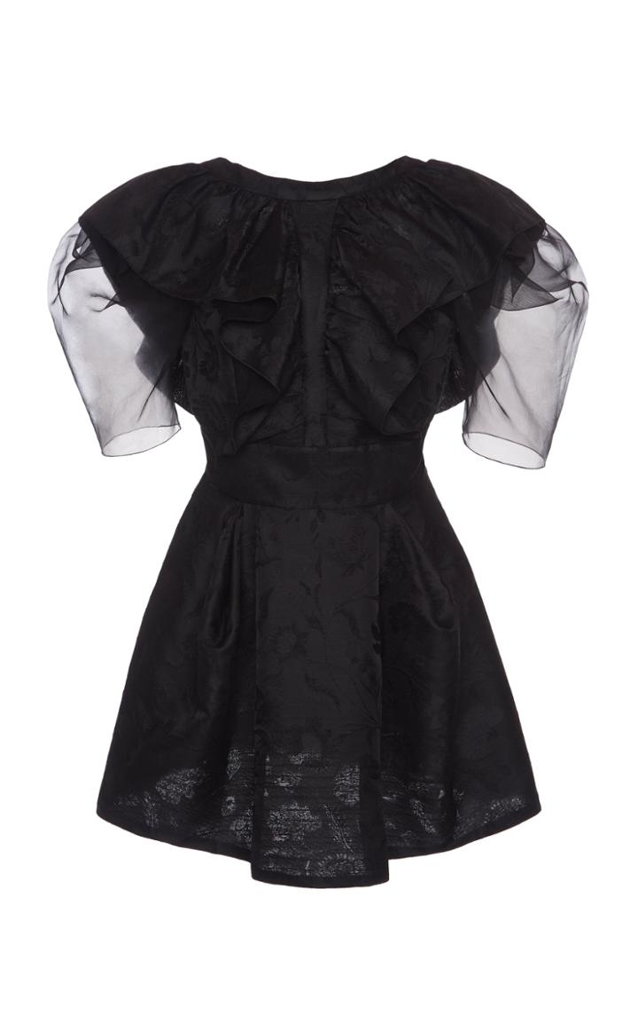 Moda Operandi Alberta Ferretti Ruffled Jacquard Mini Dress