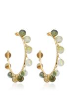 Rosantica Dada Gold-tone Beaded Hoop Earrings