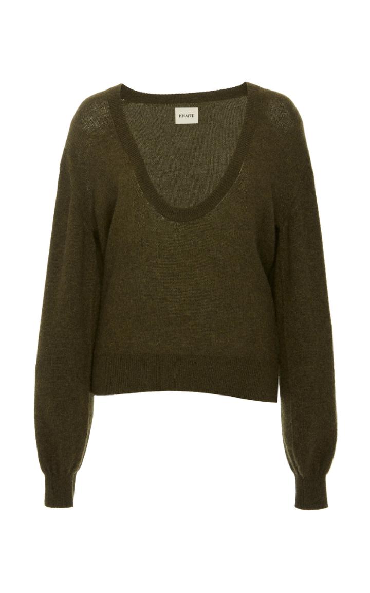 Khaite Mallory Cashmere Scoop-neck Sweater