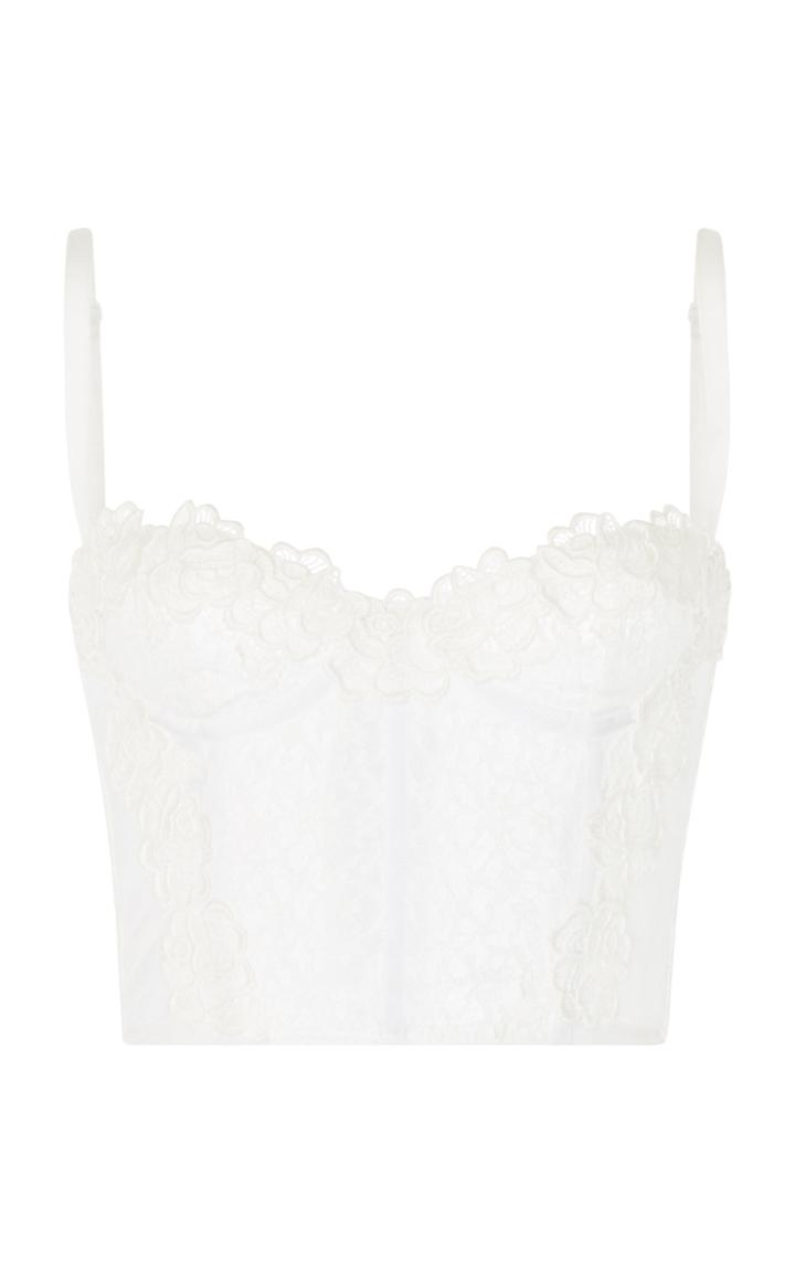 Moda Operandi Alessandra Rich Lace Corset Top Size: 38