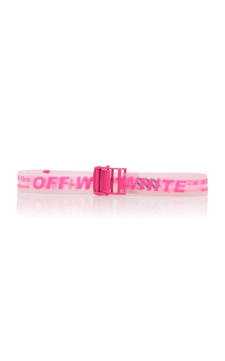 Off-white C/o Virgil Abloh Pink Printed Translucent-rubber Belt