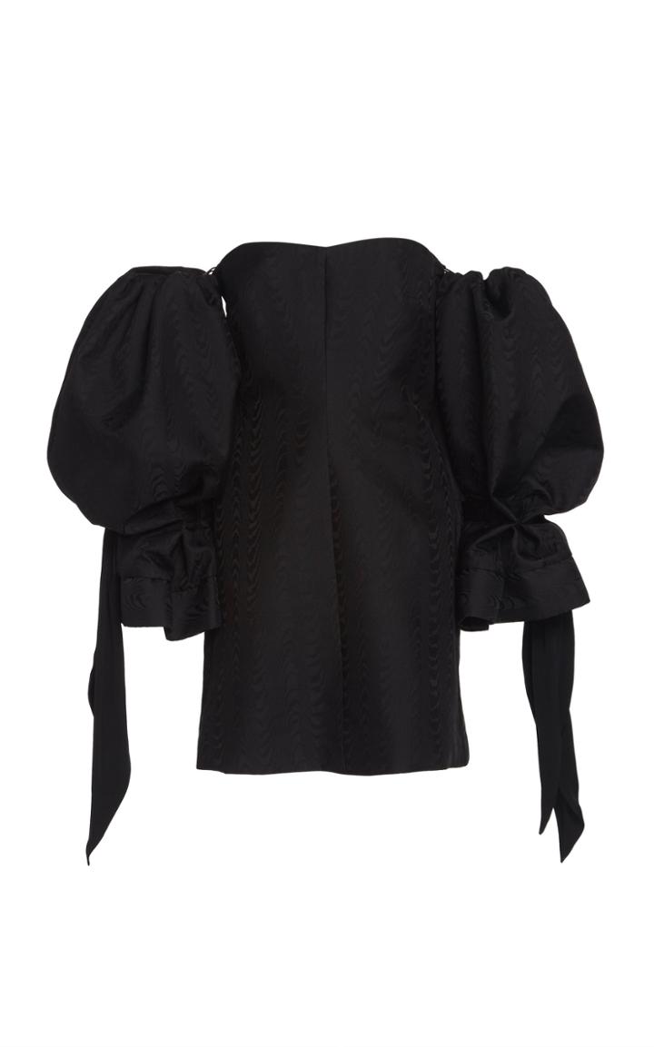 Ellery Espouse Cotton-blend Puffed-sleeve Top