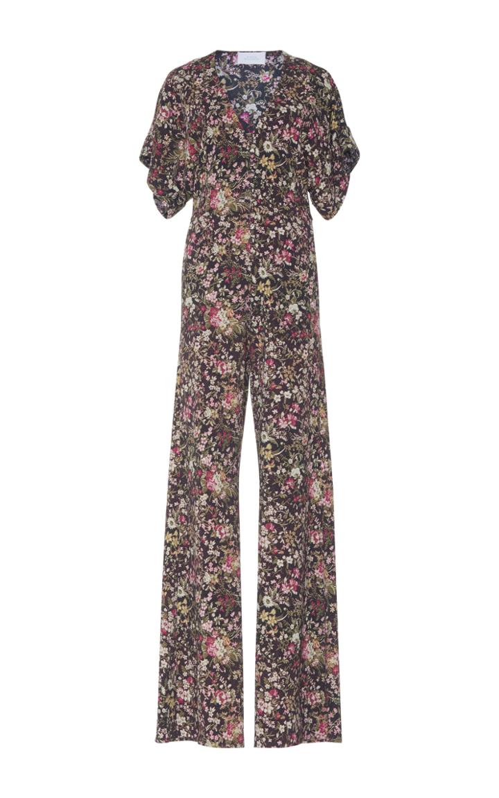 Luisa Beccaria Floral Embroidered Jumpsuit