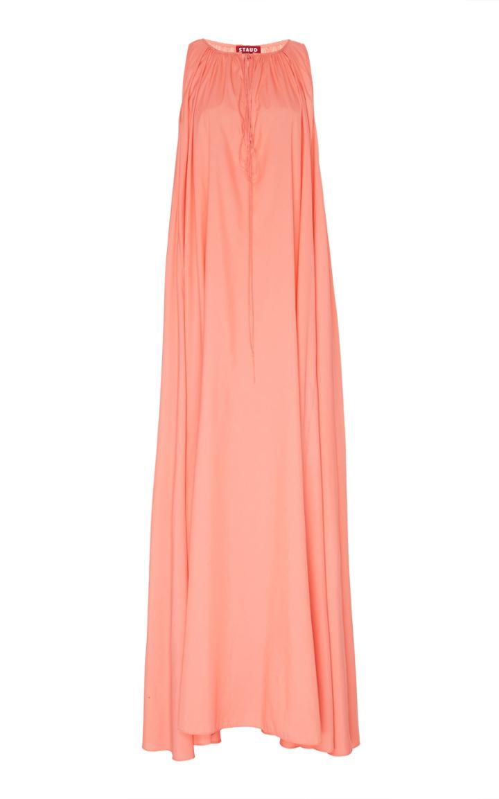 Moda Operandi Staud Edie Column Broadcloth Maxi Dress Size: Xs
