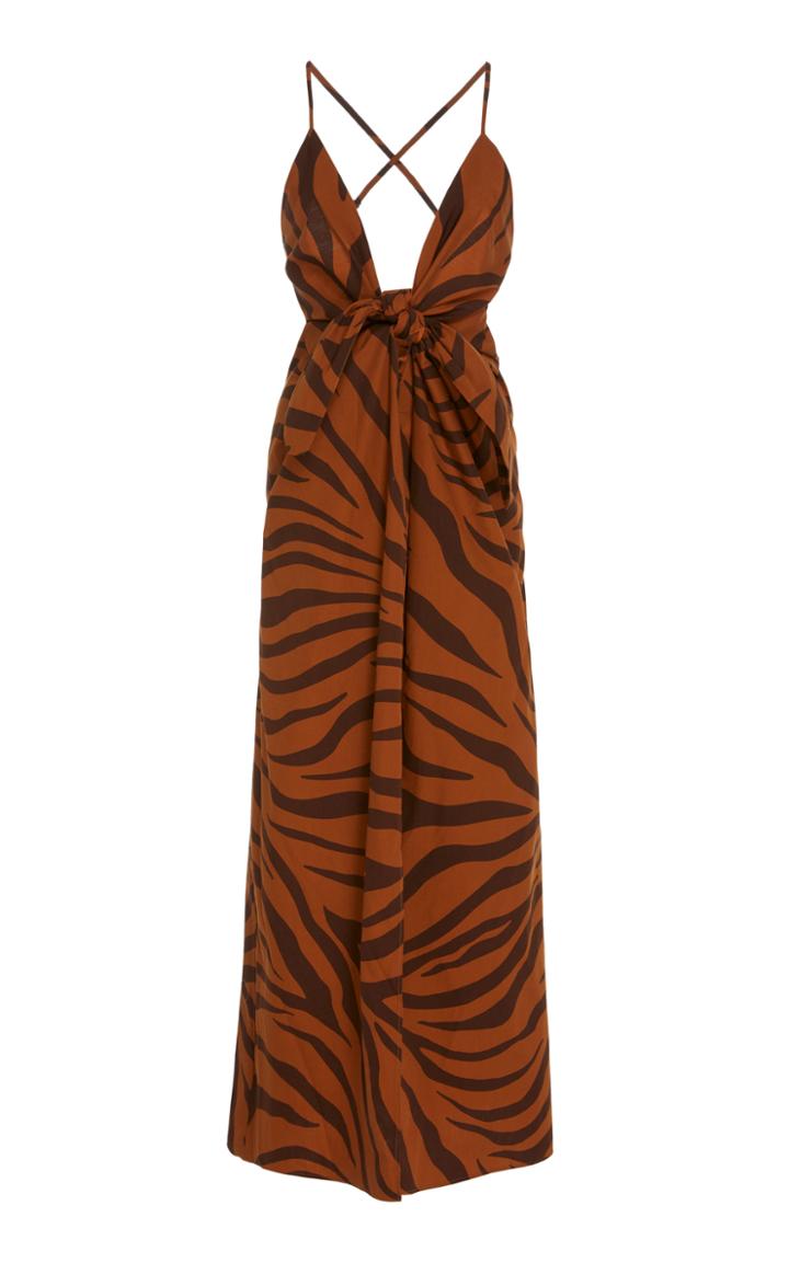 Mara Hoffman Lolita Tiger Print Cotton Maxi Dress