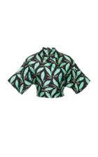 Diane Von Furstenberg Short Sleeve Raglan High Neck Blouse