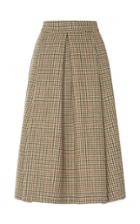 Luisa Beccaria Tweed A-line Midi Skirt