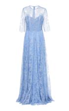 Lela Rose Floral-print Crepe Wrap Dress