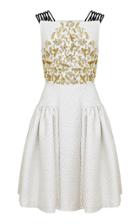 Razan Alazzouni Velvet Strap Embellished Dress