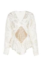 Moda Operandi Rodarte Sequin-detailed Jacquard Blouse Size: Xs