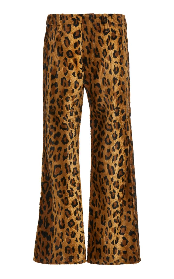 Philosophy Di Lorenzo Serafini Printed Velvet Cropped Trouser