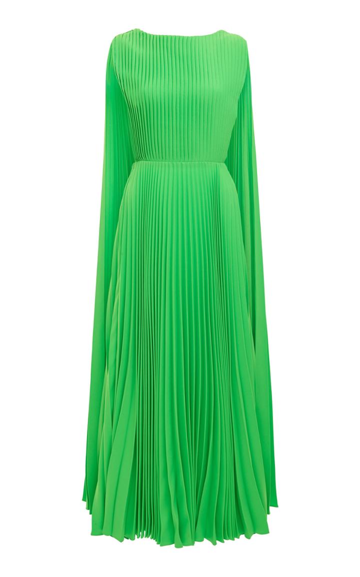 Moda Operandi Valentino Pleated Cape Midi Dress Size: 36