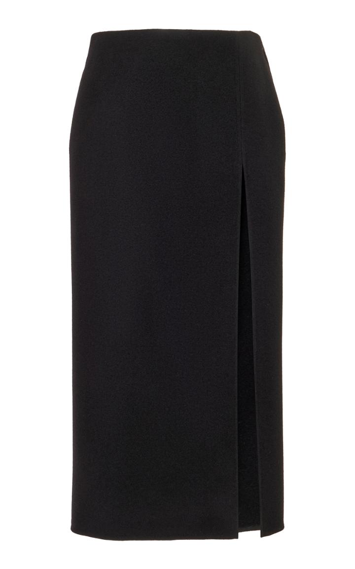 Moda Operandi Valentino High-rise Slit Wool Skirt