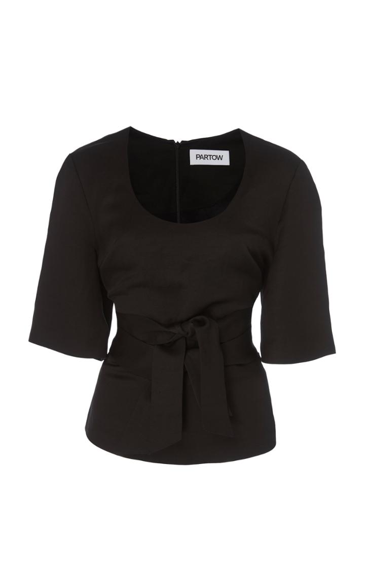 Partow Petunia Tie-detailed Linen Top